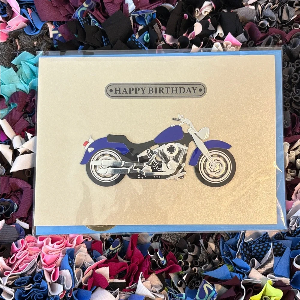 🆕Motorcycle Guy Birthday Greeting Card